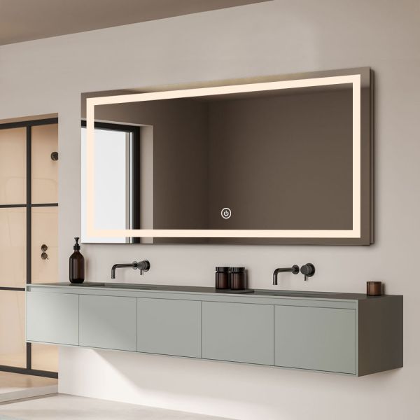 Anti Fog Frameless Rectangular Mirror Wall Mounted 24*31inch 28*35inch 30*39inch 30*47inch 31*51inch