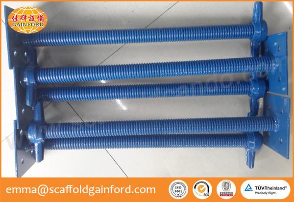 Painted 780mm  Q235 adjustable steel base jack hollow screw jack for Thailand ring lock scaffold projects