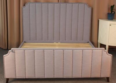 Wood Fabric Upholstered Bedroom Sets Interior Furniture King / Queen Size