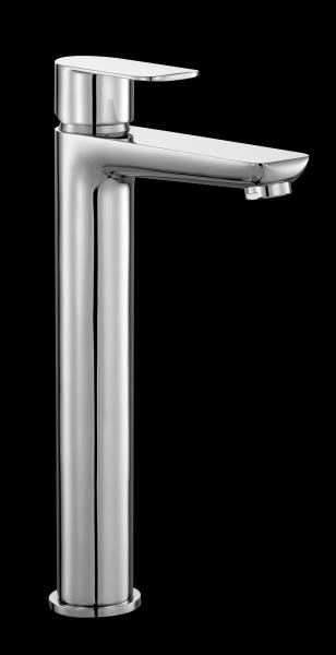 Modern Chrome Finish Brass Basin Mixer Faucet with Ceramic Valve and 0.5-3.0 Bar Water Pressure