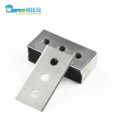 Three Hole Film Cutting Blade Double Bevels Industrial Razor Blade