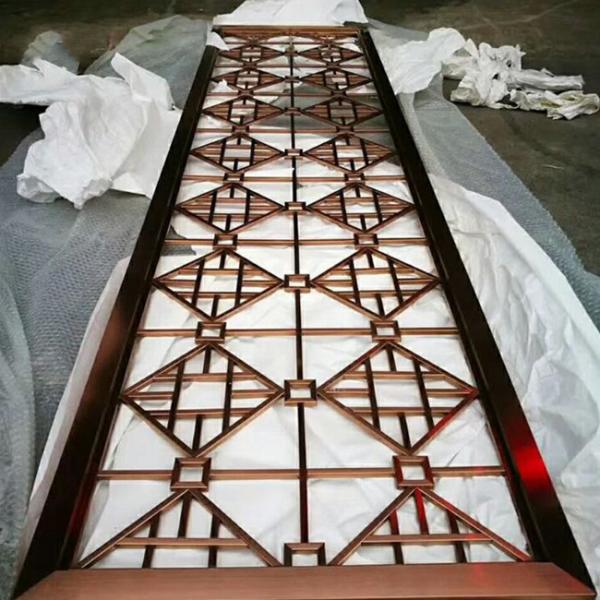 Chinese rose gold decoration 304 stainless steel living room partition