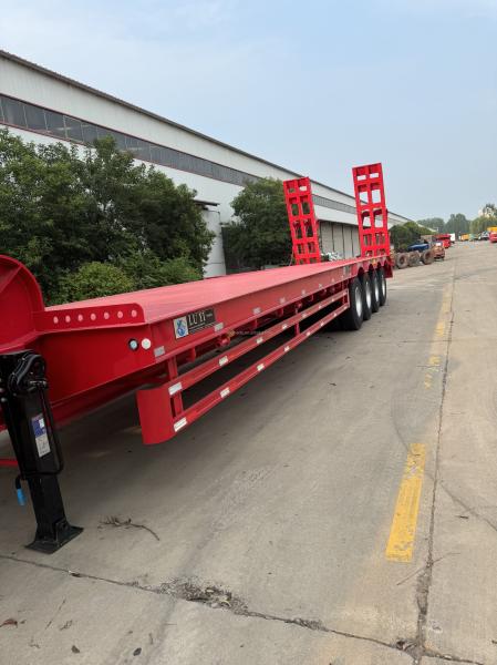 CIMC Latest Design Low Panel Flatbed Trailer with Air Suspension 12950x3000x1650mm