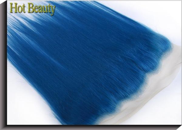 Dark Blue Human Hair Virgin Lace Frontal 16 AAAA Grade 70g-80g / Piece