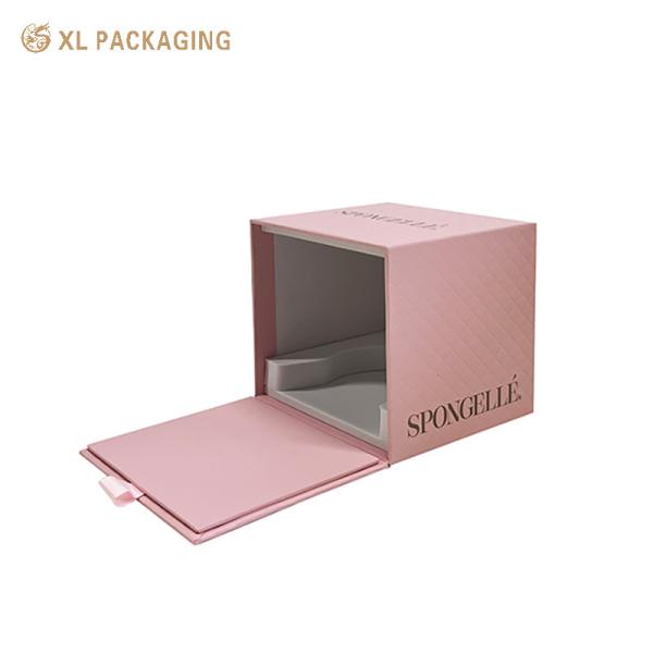 Caixas de presente de velas rosa de luxo impressas sob medida Caixa de presente de papelão duro para velas