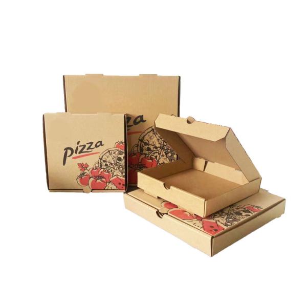 Corrugated Kraft Pizza Box Package Size 40.00cm * 35.00cm * 15.00cm with Custom Logo
