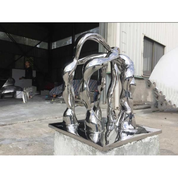 Современная современная абстрактная скульптура, орнаменты лужайки металла нержавеющей стали