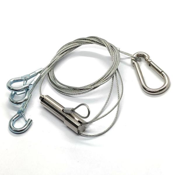 Suspensão Kit Hanging System Safety Hook do cabo da iluminação de painel do novo tipo com de três pés