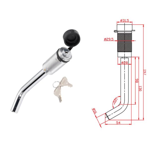 Fermeture de remorque à bouchon de silicone 5/8