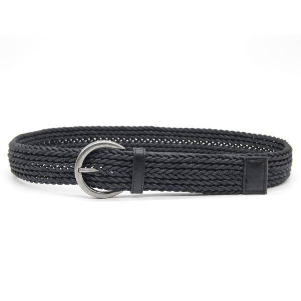 110cm Length Business Mens Elastic Stretch Belts Woven Waxed Polyester Strip