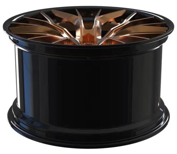 Porsche 991 Staggered 2 PC Forged Alloy Rims 5x130 Gloss Black Matt Bronze