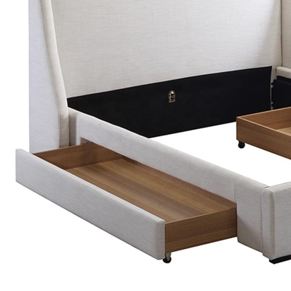 OEM ODM Grey Plush Ottoman Bed , Multipurpose Ottoman Sleeper Beds