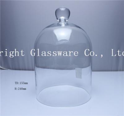 Custom Round Glass Dome Plate Set for Cake Stand for Sale