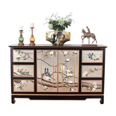 Xinyu C056 Home Printing Color Antique Vintage Cabinet 100% Solid Wood
