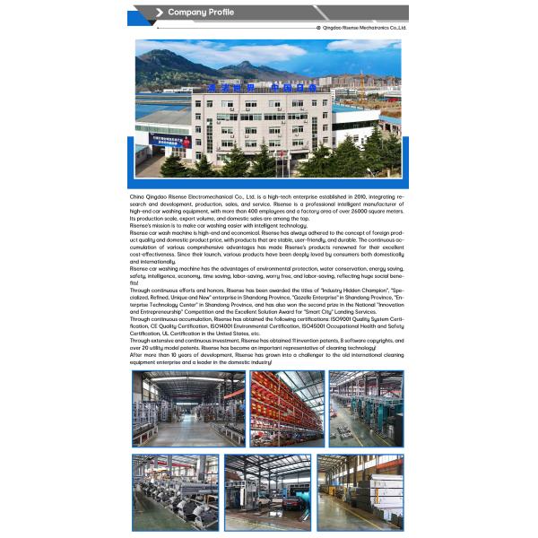 Risense 7 Brushes Full Automatic Truck Wash System Bus Wash Price for Sale 24000*5114mm 250l/bus 25ml/bus 8.86kw >1500W CB-730