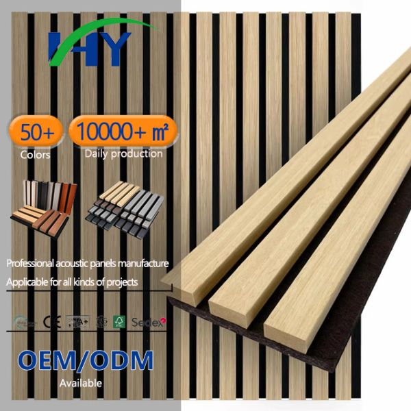 Twill Venner MDF Wood Slat Acoustic Panel 2400x600mm For Home Decoration