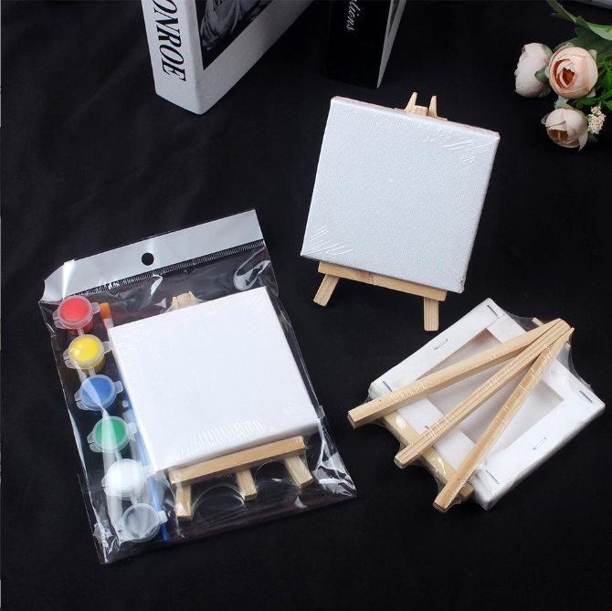 Professional Mini Cotton Pre-printed Stretched Canvas Oil Canvas DIY Painting and Acrylic Paint  for Kids Canvas Paint
