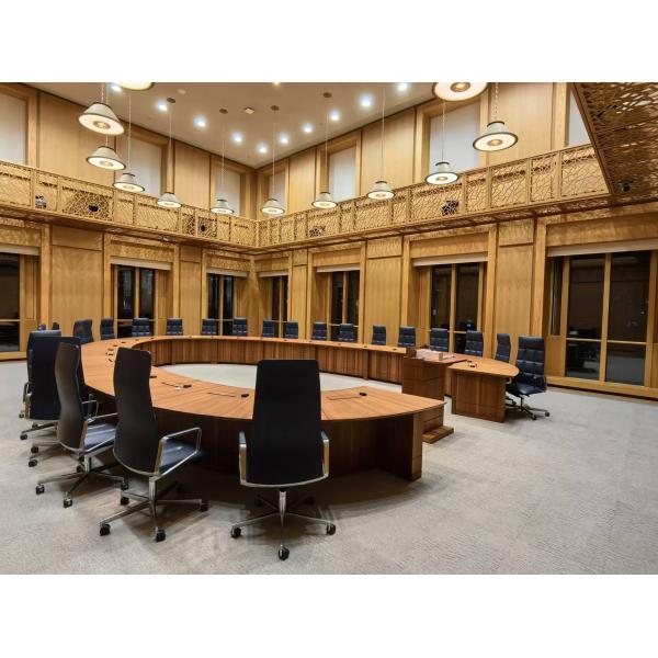 1.8/1.8/0.5mm Boardroom Microperforated Acoustic Wood Panels Soundproofing Timber Board