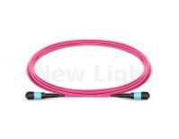 núcleo OM4 12 MPO/MTP fêmeas - cabo de 5M de fibra ótica da magenta do cabo de remendo LSZH de MPO 3,0