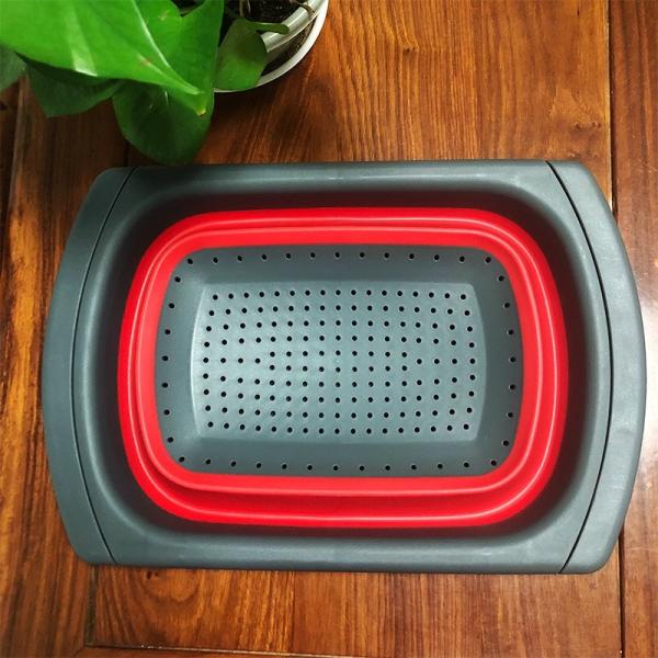 Kitchen Collapsible Colander Over The Sink Strainer 6 Quart Capacity Dishwasher Safe BPA Free