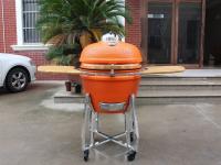 GRILLEZ TOUT ENTIER les étagères et la poignée en bambou de gril de Kamado de charbon de bois de 22 pouces