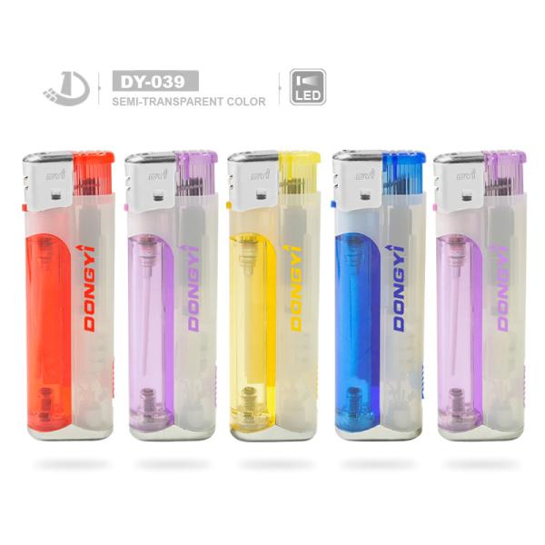 Colorful Cigarette Electronic LED Lighter With Customer Logo DY-039