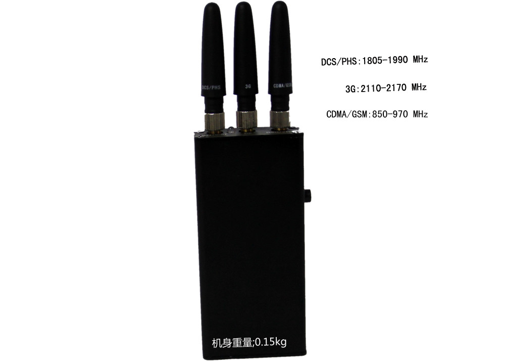 Jammer сотового телефона 3 диапазонов портативный Handheld для WiFi Bluetooth GPS 3G