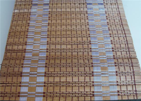 Industrial Bamboo Roller Blinds , Exterior Bamboo Roll Up Shades 0.5-3mm Slat