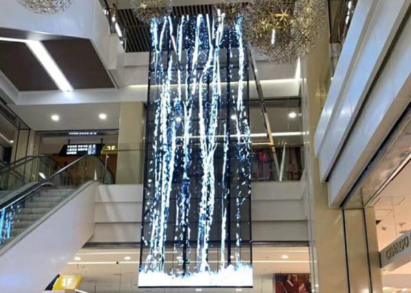 4500cd Transparent Glass LED Display , Glass Video Wall 1/14 Scan