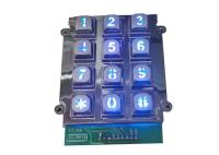 Chaves coloridas Backlit diodo emissor de luz de borracha de silicone do teclado numérico do metal para o sistema do controle de acesso