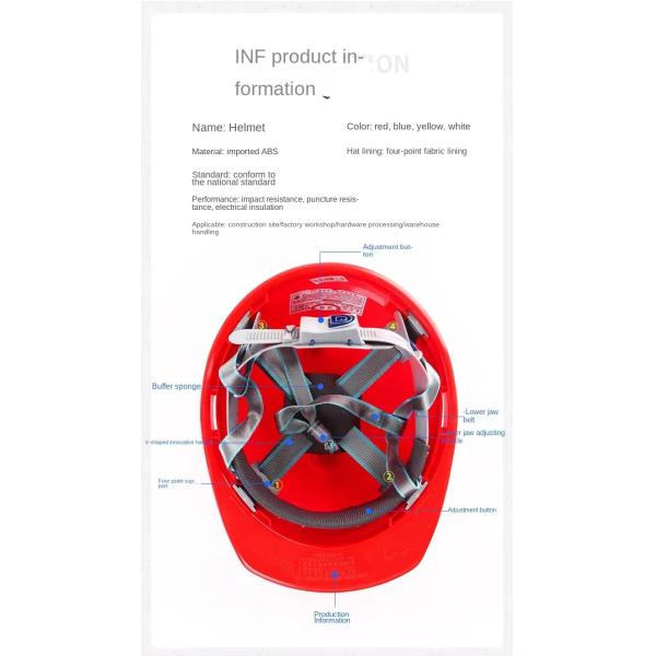 Безопасный шлем в форме V проницаемый ABS противоразрушающий проницаемый на строительной площадке утолщение оптом настраиваемый