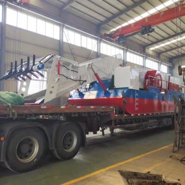 60kw Aquatic Weed Harvesting Water Hyacinth Harvester Machine Designed For Collection Depth Of 0-1m