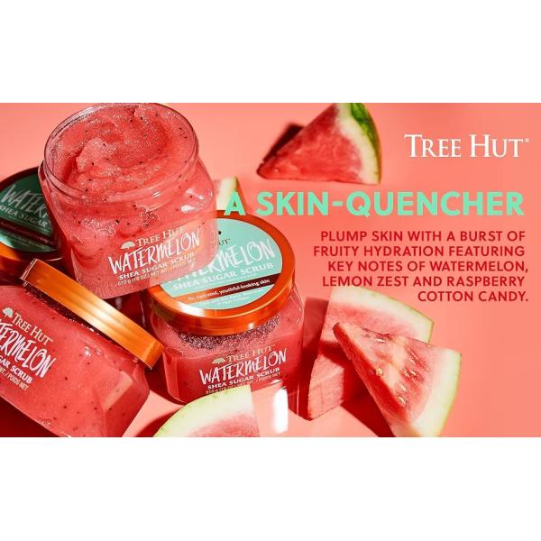 Dry Skin Watermelon Shea Sugar Scrub Natural Body Exfoliator 510g