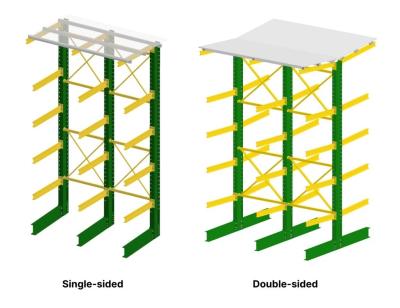 500-5000kg Industrial Cantilever Racking System Custom Arm Length Modular Design