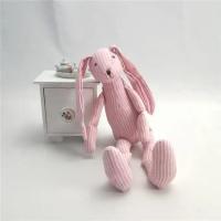 Jouets d'animaux à l'étoffe, oreilles longues, rayées, coton, lapin, lapin, peluche