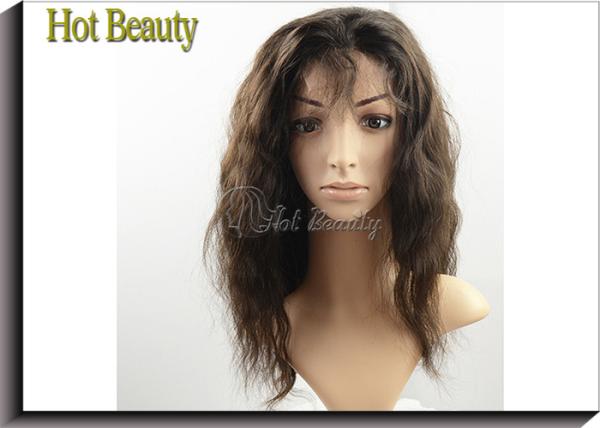 Long Brown Curly Brazilian Human Hair Full Lace Wigs for Thin Hair 120g - 200g