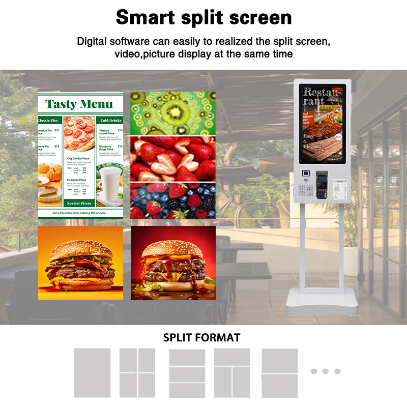 32 Inch ADA Compliant Wheelchair Accessible Height Adjustable Self Service Kiosk withTouchscreen Interactive Terminal