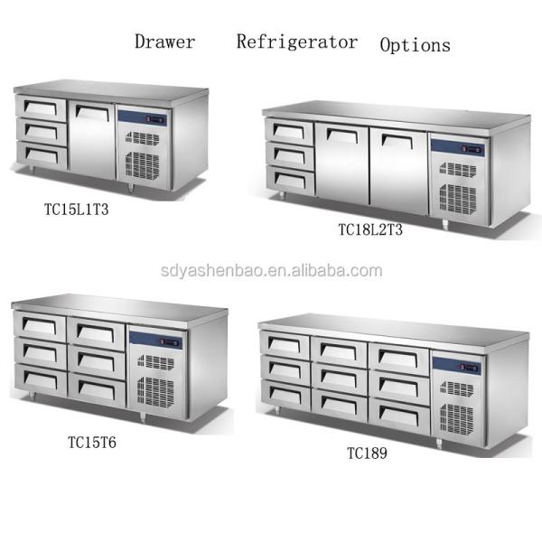 Restaurant Commercial Undercounter Freezer 350W Multiscene Silver Color