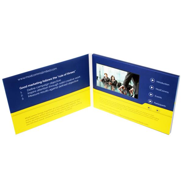 Experience the Best of Both Worlds with 512MB Memory and FLAC Audio Format LCD Video Business Cards