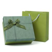 Couvercle vert et boîte de base Boîte de carton rigide Boîte de carton Boîte d'emballage cadeau Boîtes en papier