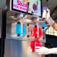 2 sabores alta fechado Cocktail congelado fabricante Slush Machine