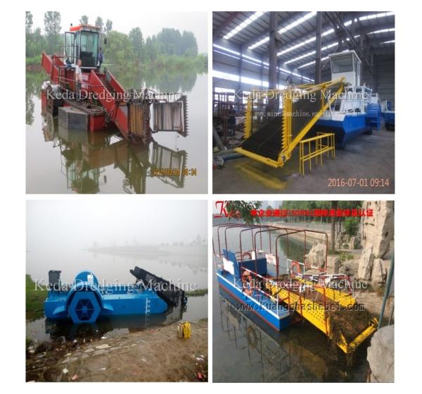 Aquatic Weed Harvester Boat 2000m2/h knife stainless steel river clean