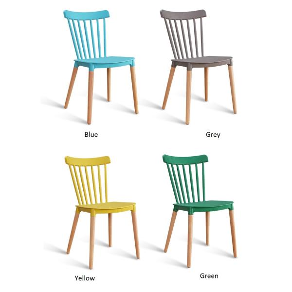 Simple Windsor chair solid wood dining chair family creative leisure chair dining room stool Nordic negotiating chair