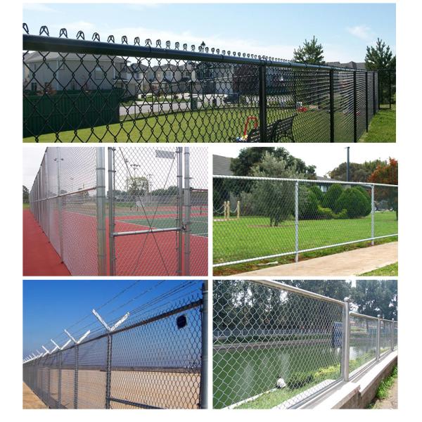 Black PE powder Coated 65mm*65mm Chain Link Mesh for Australia 4.00mm wire