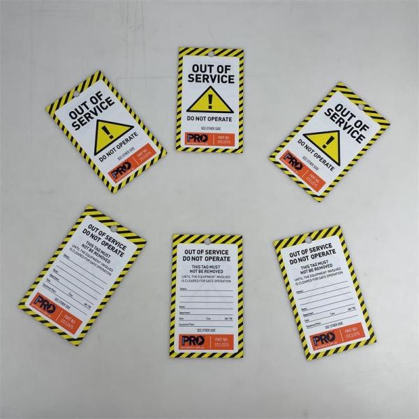 Etiqueta de plástico de impresión de doble cara de PVC resistente al agua etiqueta duradera para la industria