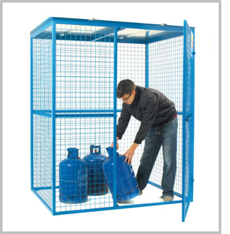 Outdoor Gas Cylinder Storage Cage / Safety Cylinder Storage Cabinet
