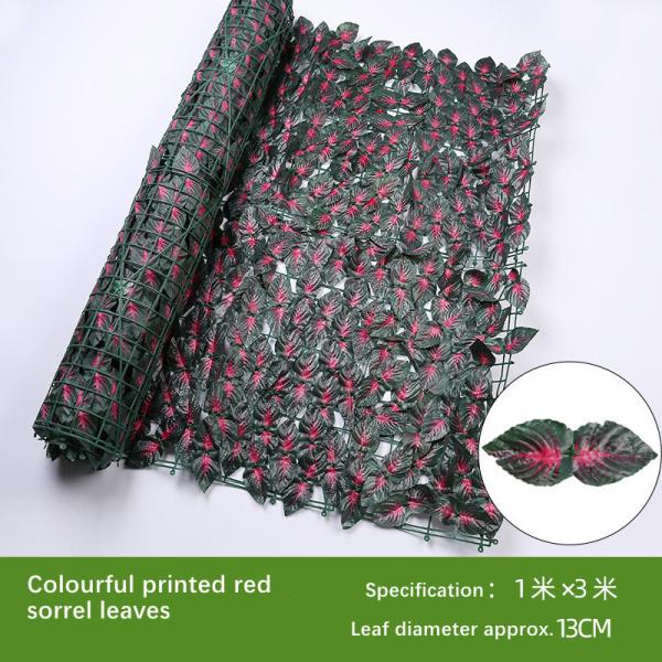 Artificial Hedge Fence With Artificial Ivy Leaves For Outdoor Garden Decoration