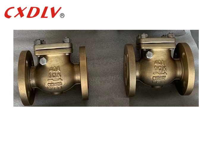 C95800 Alloy Flange Ends Swing Check Valve JIS10K For Ship Building