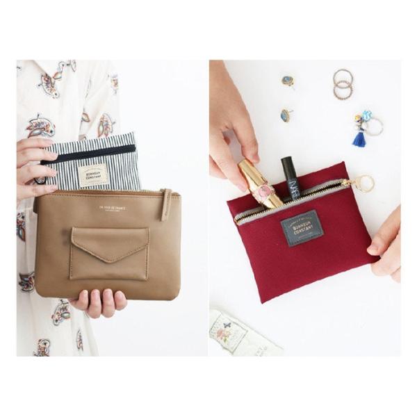 600D Polyester Travel Cosmetic Bags Multicolored Large Capacity With Zipper