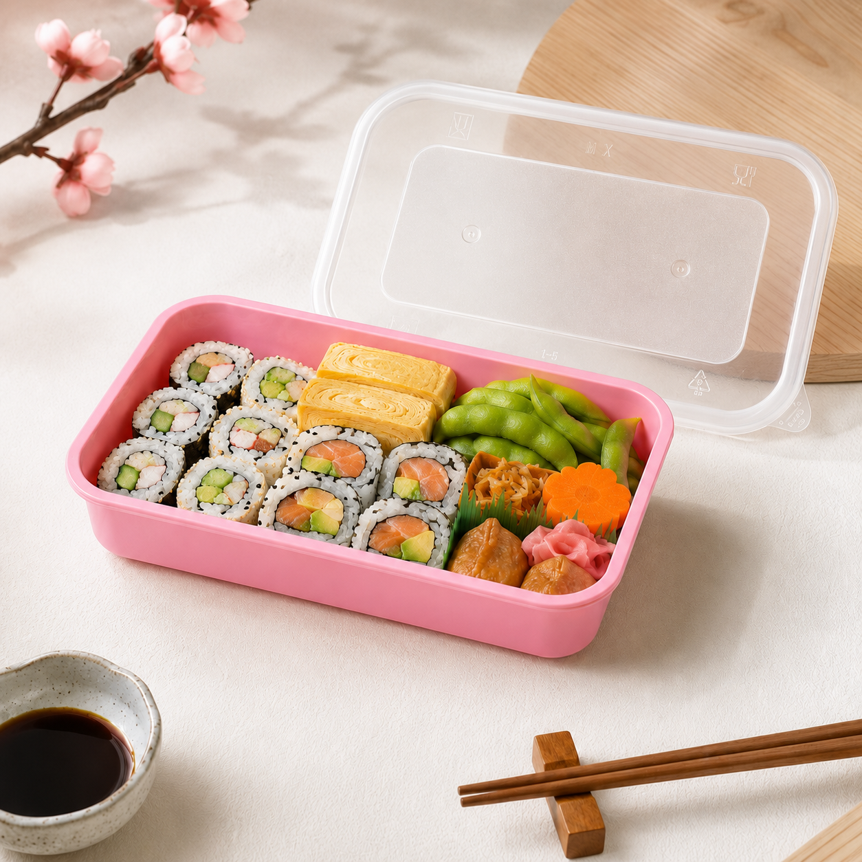 1000ml Deep PP Lunch Box for Full Meals / Food Delivery